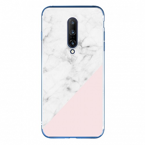 Silicon Marble Case Oneplus 7 Pro SM9 White/Pink