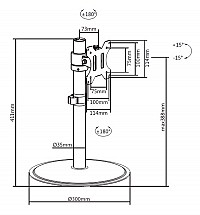 BRATECK Βάση γραφείου LDT40-T01 για οθόνη 17 - 32, 8kg LDT40-T01