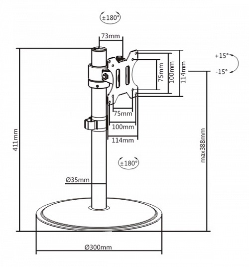 BRATECK Βάση γραφείου LDT40-T01 για οθόνη 17 - 32, 8kg LDT40-T01