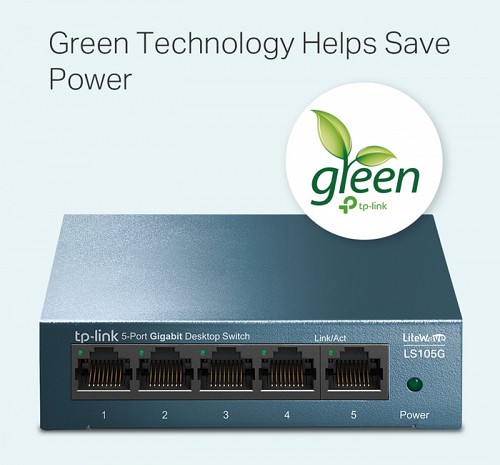 TP-LINK Desktop Switch LS105G, 5-port 10/100/1000Mbps, Ver. 1.0 LS105G