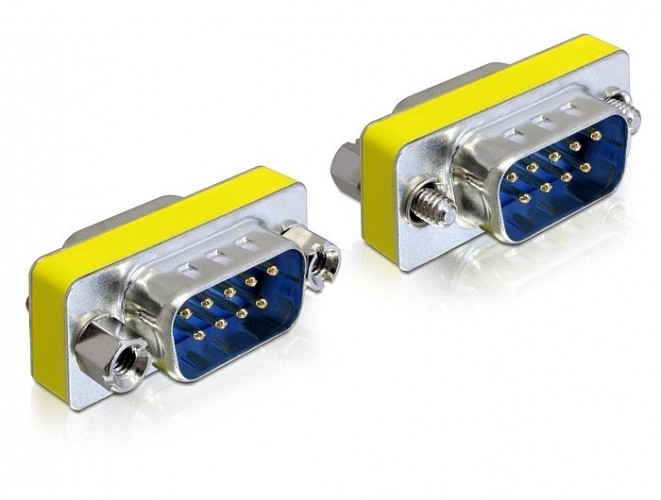 DELOCK Αντάπτορας μετατροπής Σειριακής θύρας Sub-D9 από male σε male 65009