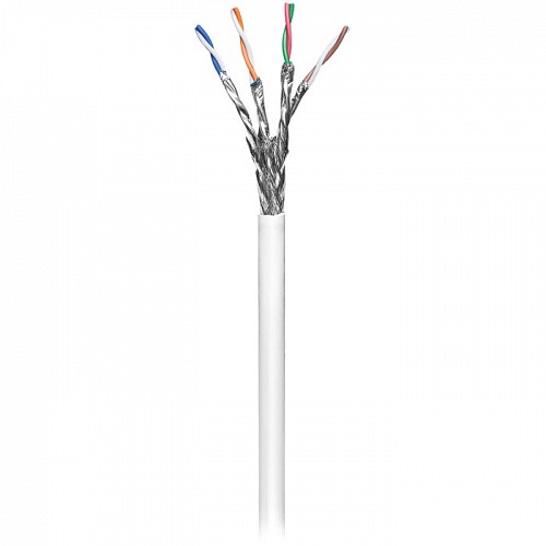 Καλώδιο δικτύου CAT 6, S/FTP, πολύκλωνο, σε κουλούρα 305m, σε λευκό χρώμα GOOBAY 94218