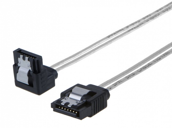 POWERTECH Καλώδιο SATA III 7pin σε 7pin 90° CAB-W033, flat, 0.5m CAB-W033