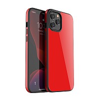 Bodycell Back Cover Glass + Aluminium Bumper For iPhone 12/12 Pro Red