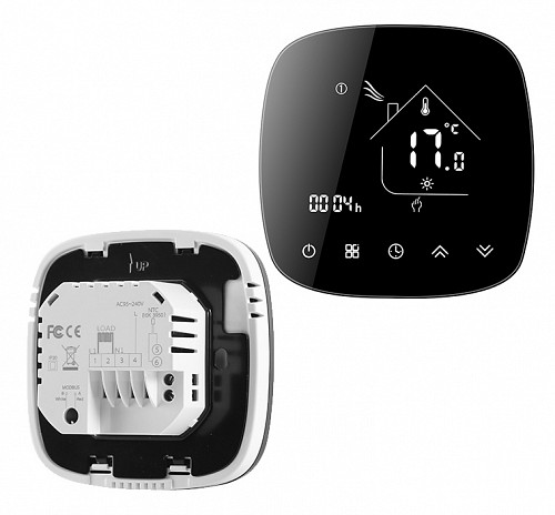 Smart θερμοστάτης πετρελαίου BHT-001-GBLW, WiFi, χωνευτός, μαύρος BHT-001-GBLW