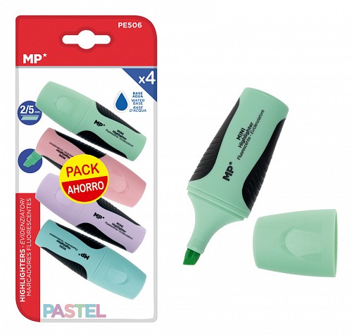 MP μαρκαδόρος υπογράμμισης PE506, πάχος μύτης 2-5mm, 4 χρώματα PE506