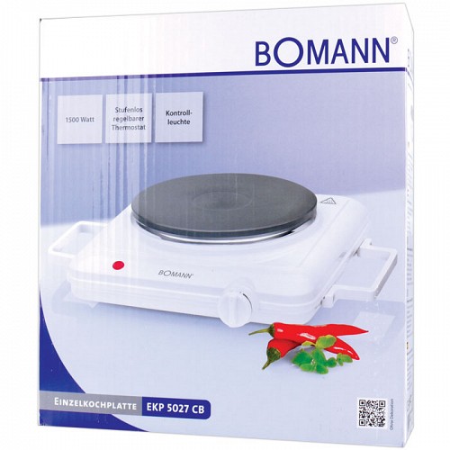 Επιτραπέζια ηλεκτρική εστία  μονή, 1500W BOMANN EKP 5027