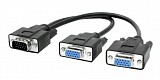 POWERTECH VGA splitter CAB-G014, 2 σε 1, HD, 0.2m, μαύρο CAB-G014