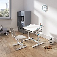 BRATECK σετ παιδικό γραφείο και καρέκλα B301, ρυθμιζόμενο, γκρι B301
