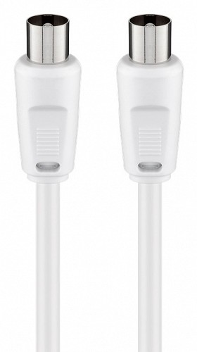 GOOBAY καλώδιο κεραίας αρσενικό 68145, <70dB, CCS, 1.5m, λευκό 68145