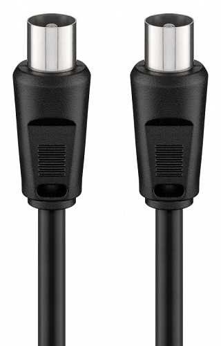 GOOBAY καλώδιο κεραίας αρσενικό 68148, <70dB, CCS, 2.5m, μαύρο 68148