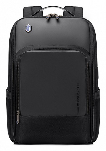 ARCTIC HUNTER τσάντα πλάτης B00403 με θήκη laptop 15.6, USB, 19L, μαύρη B00403-BK