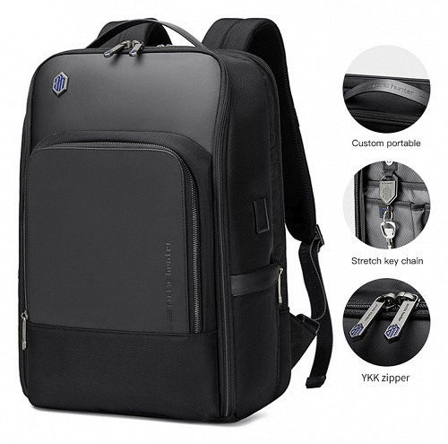 ARCTIC HUNTER τσάντα πλάτης B00403 με θήκη laptop 15.6, USB, 19L, γκρι B00403-GY
