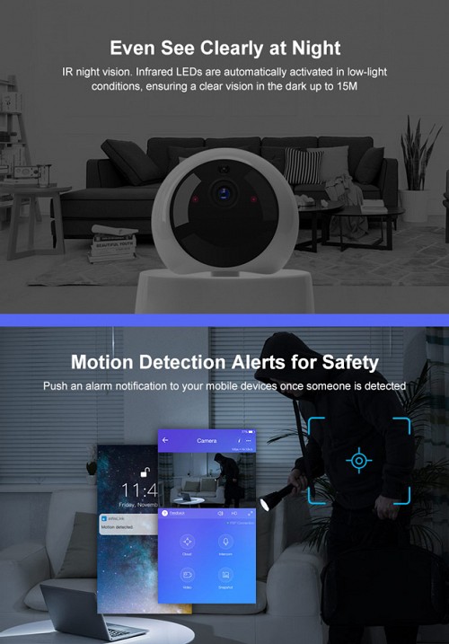 SONOFF smart IP κάμερα GK-200MP2-B, Wi-Fi, 1080p, H.264 GK-200MP2-B