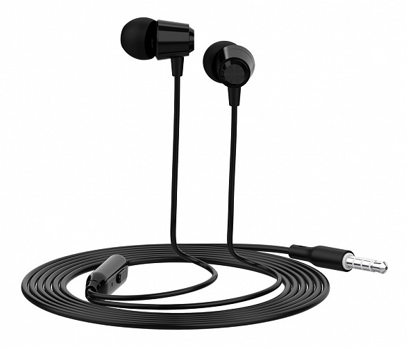 CELEBRAT earphones με μικρόφωνο G4, 3.5mm σύνδεση, Φ10mm, 1.2m, μαύρο G4-BK