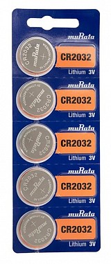 MURATA Μπαταρία λιθίου CR2032, 3V, 5τμχ E2358808
