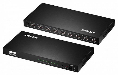POWERTECH HDMI splitter PTH-049, 8 σε 1, 4K, μαύρο PTH-049