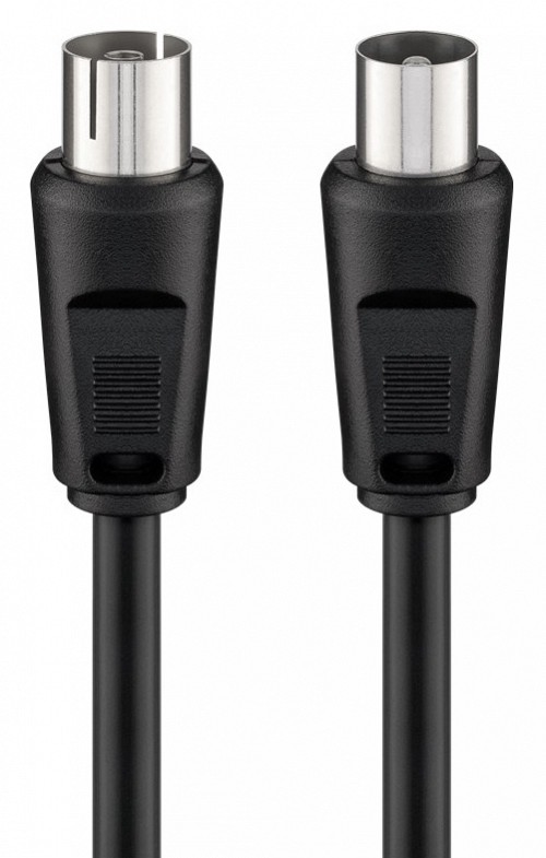 GOOBAY καλώδιο κεραίας αρσενικό σε θηλυκό 11722, <70dB, CCS, 2.5m, μαύρο 11722