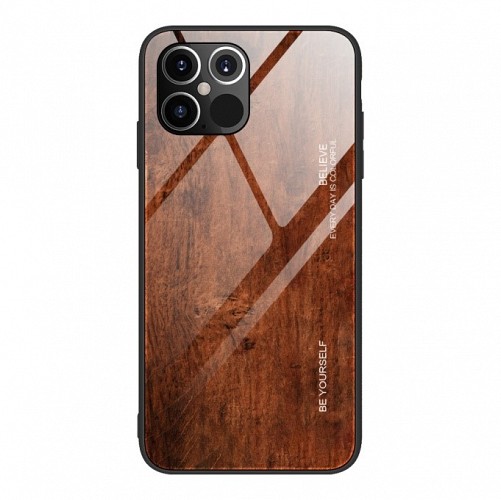 Bodycell Back Cover Wood Temp.Glass For iPhone 12 Pro Max