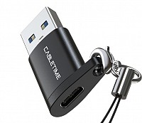 CABLETIME αντάπτορας USB-C σε USB CT-AMCF, 2.1A, 5Gbps, μαύρος 5210131038444