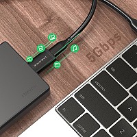 CABLETIME αντάπτορας USB-C σε USB CT-AMCF, 2.1A, 5Gbps, μαύρος 5210131038444