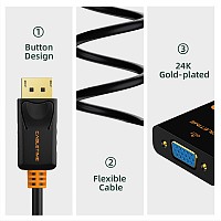 CABLETIME αντάπτορας DisplayPort σε VGA AV586, 1080p/60Hz, μαύρος 5210131039021