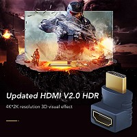 CABLETIME αντάπτορας HDMI HA11, γωνιακός, 4K/60Hz, μπλε 5210131039472