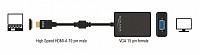 DELOCK αντάπτορας HDMI σε VGA 65512, 1080p, μαύρος 65512