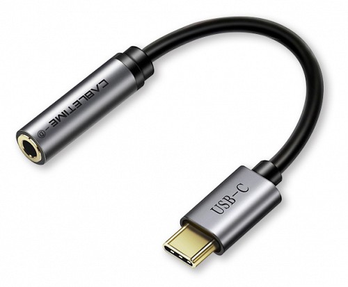 CABLETIME αντάπτορας USB-C σε 3.5mm CT-CMAUD, DAC chipset, γκρι 5210131038529
