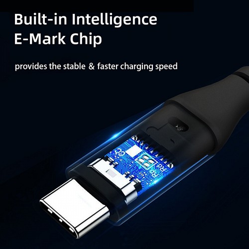 CT-CM100-PB1 CABLETIME καλώδιο USB-C CT-CM100 E-mark, 100W PD, 480Mbps, 1m, μαύρο 5210131037973