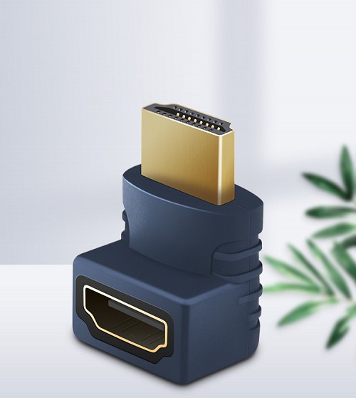 CABLETIME αντάπτορας HDMI HA11, γωνιακός, 4K/60Hz, μπλε 5210131039472