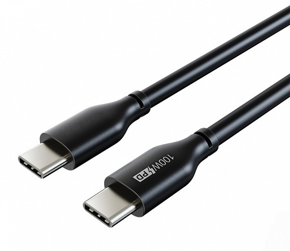 CT-CM100-PB1 CABLETIME καλώδιο USB-C CT-CM100 E-mark, 100W PD, 480Mbps, 1m, μαύρο 5210131037973