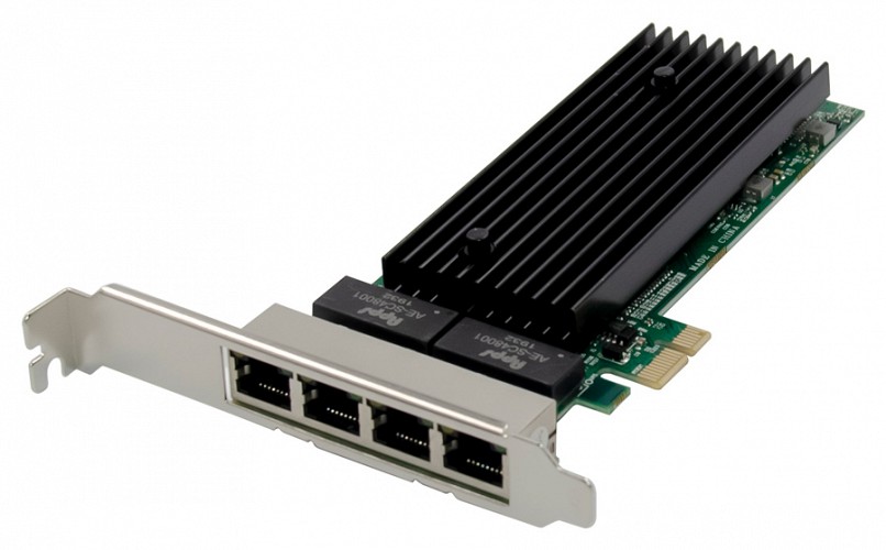 POWERTECH   PCIe  4x RJ45 ST7229, 1000Mbps, JL82576EB ST7229