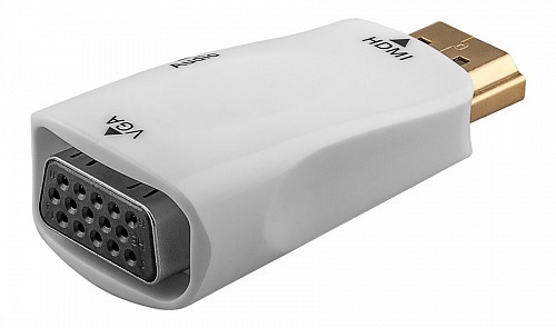 GOOBAY αντάπτορας HDMI σε VGA 44793 με 3.5mm, 1080p/60Hz, λευκός 44793