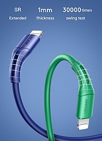 USAMS καλώδιο USB σε Lightning US-SJ500, 10W, 1m, μαύρο SJ500USB01