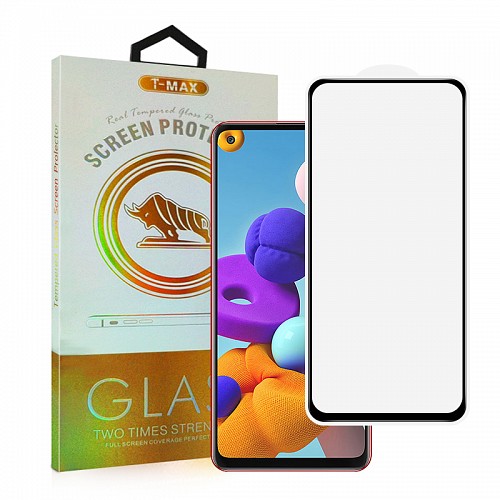 T-Max Full Face Temp.Glass For Samsung A21S
