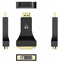 POWERTECH αντάπτορας DisplayPort σε DVI CAB-DP062, passive 1080p, μαύρος CAB-DP062