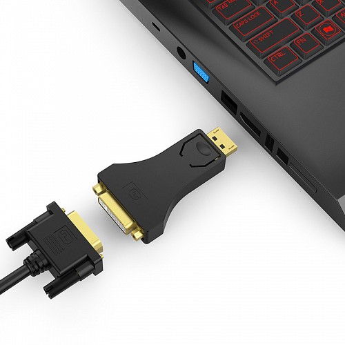 POWERTECH αντάπτορας DisplayPort σε DVI CAB-DP062, passive 1080p, μαύρος CAB-DP062