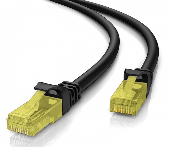 POWERTECH καλώδιο U/UTP Cat 5e CAB-N213, CCA 26AWG 0.4mm, 1m, μαύρο CAB-N213