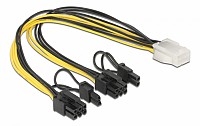 DELOCK καλώδιο PCIe 6pin σε 2x 8pin 83433, 30cm 83433