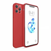 Bodycell Square Liquid Silicon Case iPhone 13 Pro Max Red