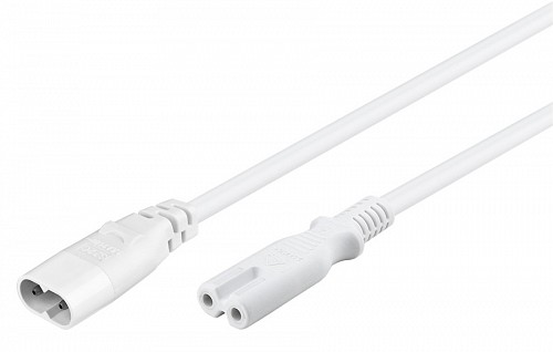 GOOBAY καλώδιο προέκτασης τροφοδοσίας 97200, 2x 0.75mm², 2m, λευκό 97200