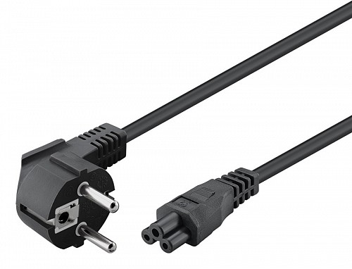 GOOBAY καλώδιο τροφοδοσίας 44877, γωνιακό, 0.75mm², 3m, μαύρο 44877