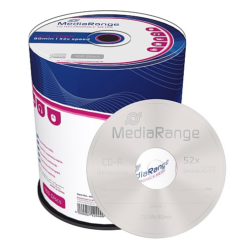 MediaRange CD-R 80 700MB 52x Cake Box x 100 (MR204)
