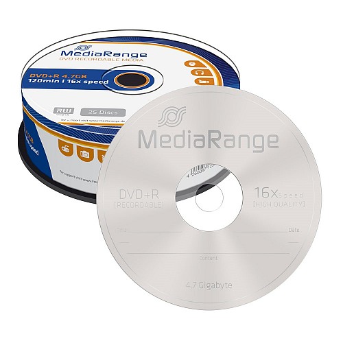MediaRange DVD+R 120 4.7GB 16x Cake Box x 25 (MR404)