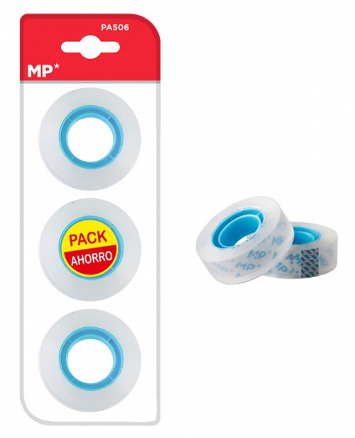 MP κολλητική ταινία Crystal PA506-01, 12mm, 33m, διάφανη, 3τμχ PA506-01