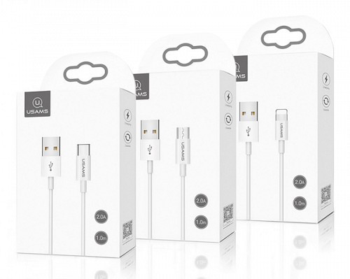 USAMS καλώδιο USB-C σε USB US-SJ285, 10W, 1m, λευκό SJ285USB01