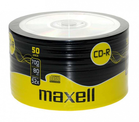 MAXELL CD-R 700ΜΒ/80min, 52x speed, spindle pack 50τμχ 624036