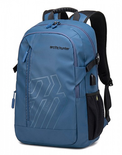 ARCTIC HUNTER τσάντα πλάτης B00387 με θήκη laptop 15.6, 26L, USB, μπλε B00387-BL