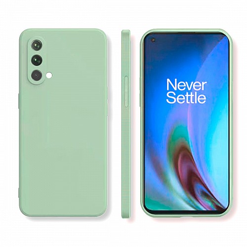 Bodycell Square Liquid Silicon Case Oneplus Nord CE 5G Light Green